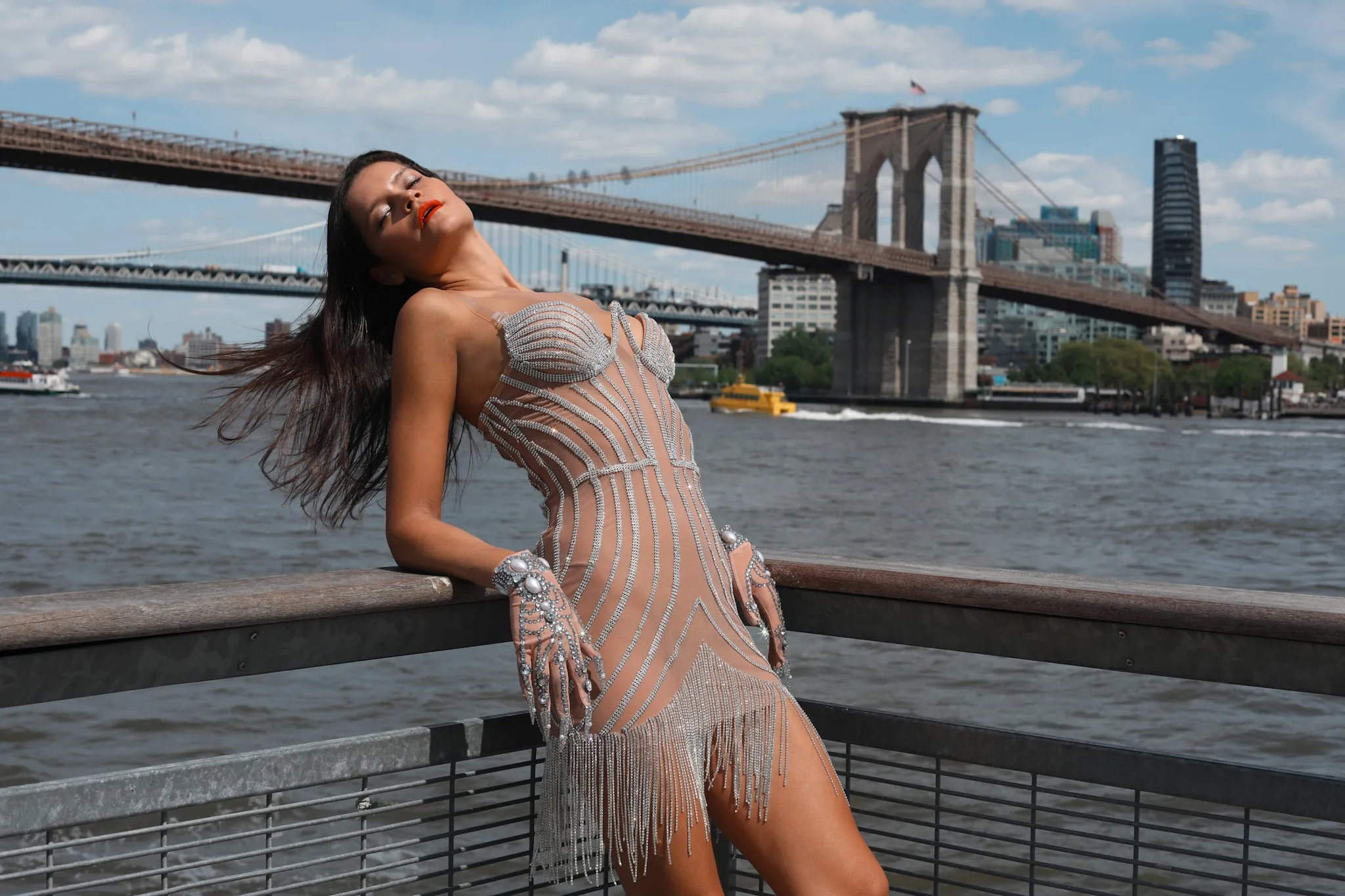 Baccarat Silver Fringed Dress