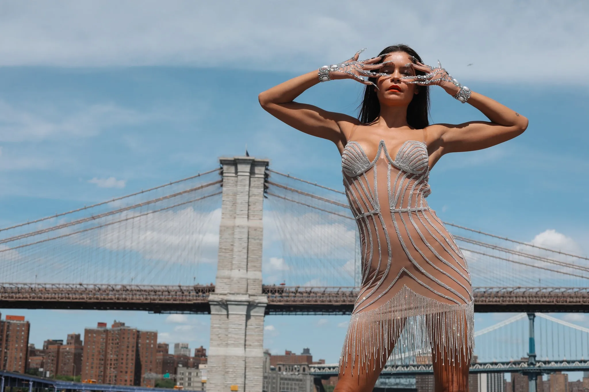 Baccarat Silver Fringed Dress