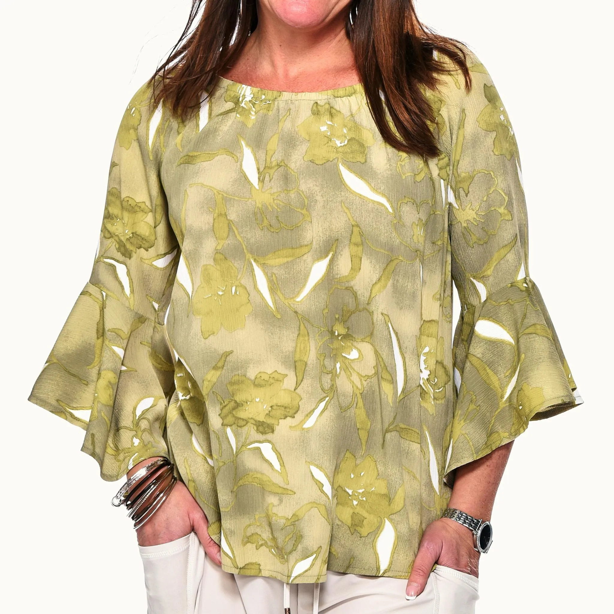 Bell Sleeve Peasant Top