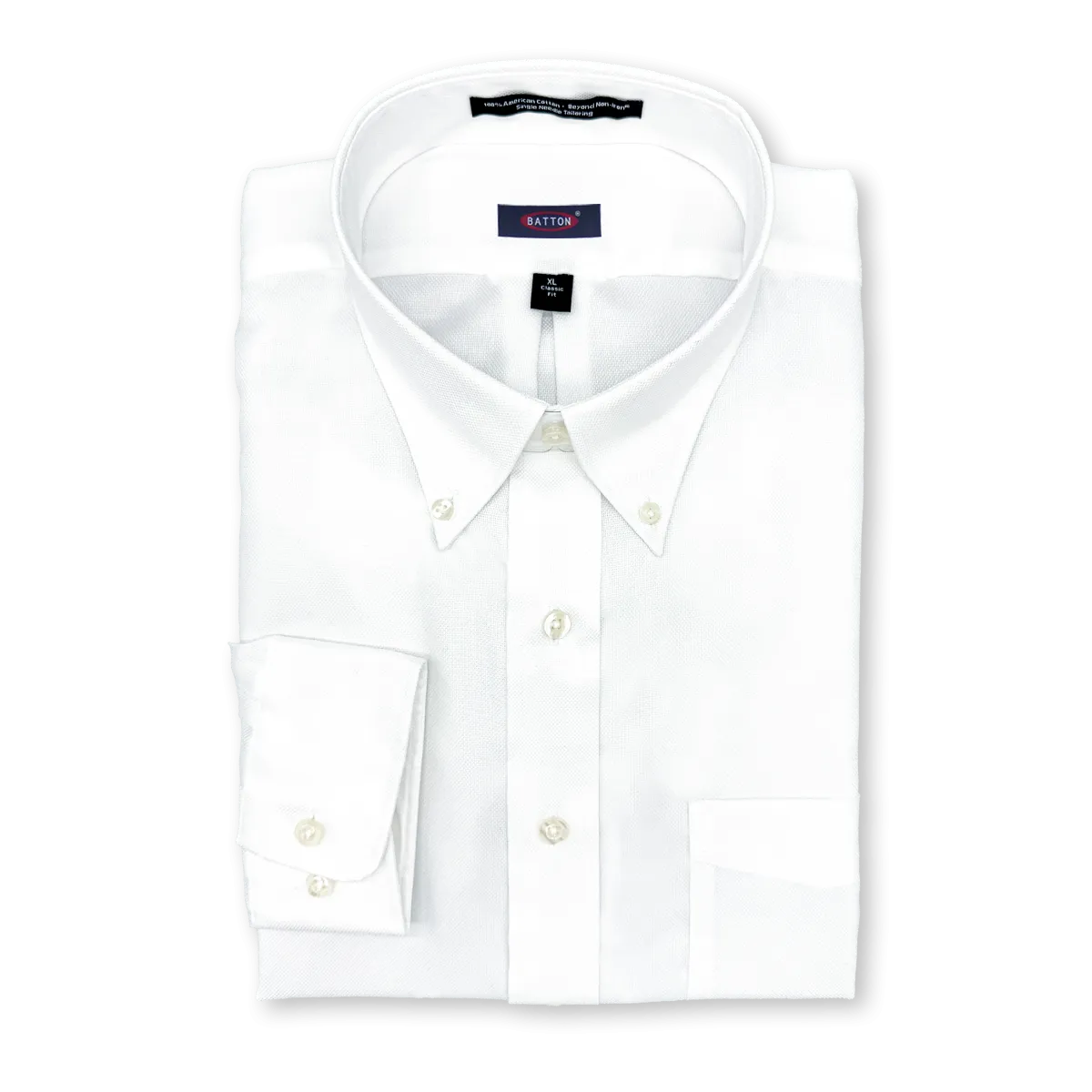 Beyond Non-Iron® White Royal Oxford Sport Shirt (Terry)