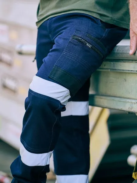 Bisley Flx & Move Taped Stretch Denim Cargo Cuffed Pants -(BPC6335T)