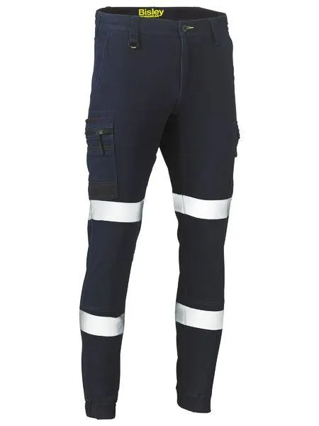 Bisley Flx & Move Taped Stretch Denim Cargo Cuffed Pants -(BPC6335T)