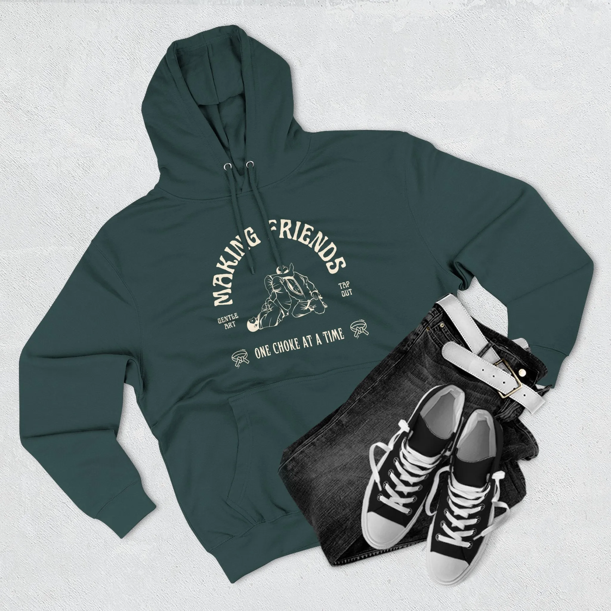 BJJ Making Friends One Choke At A Time Jiu Jitsu Hoodie