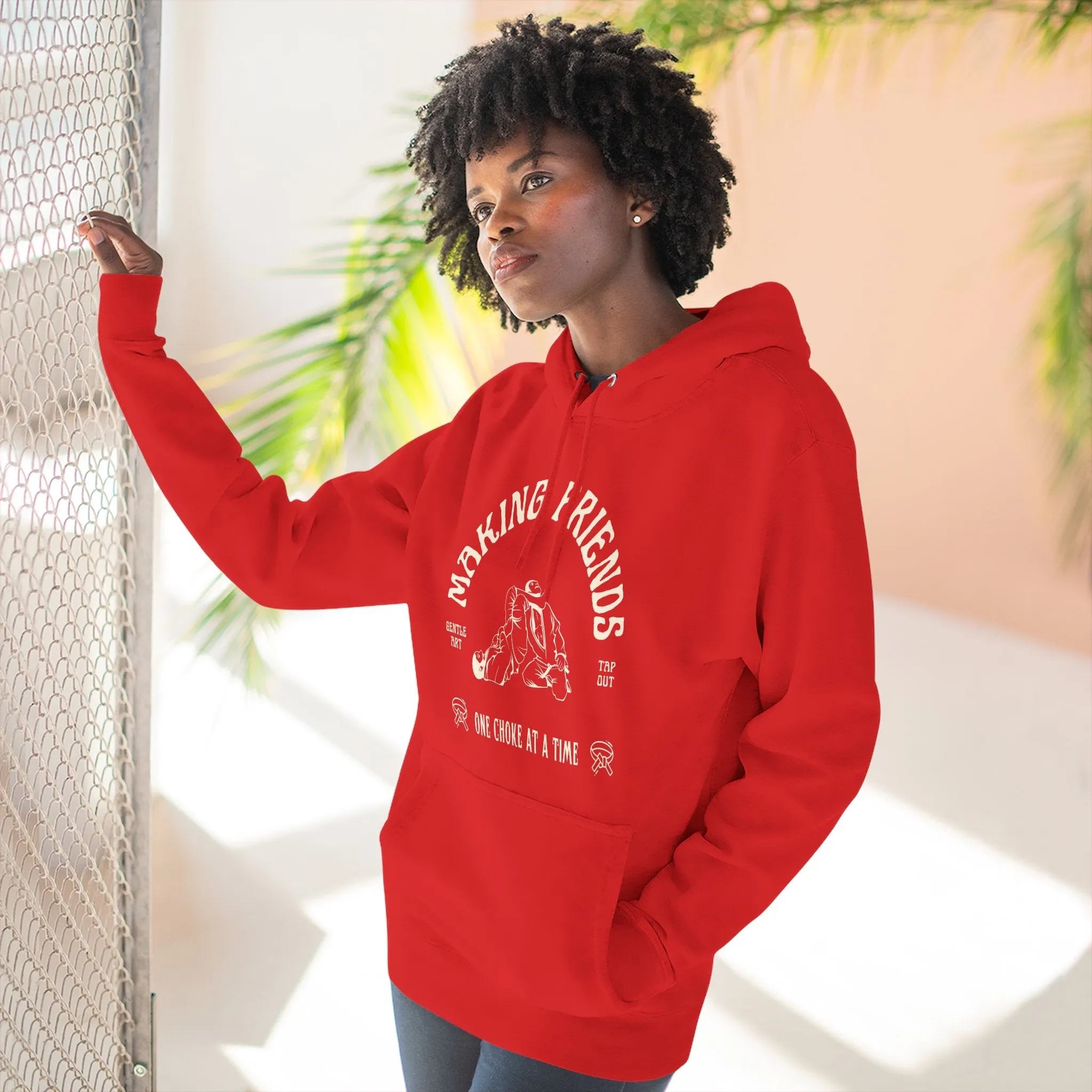 BJJ Making Friends One Choke At A Time Jiu Jitsu Hoodie