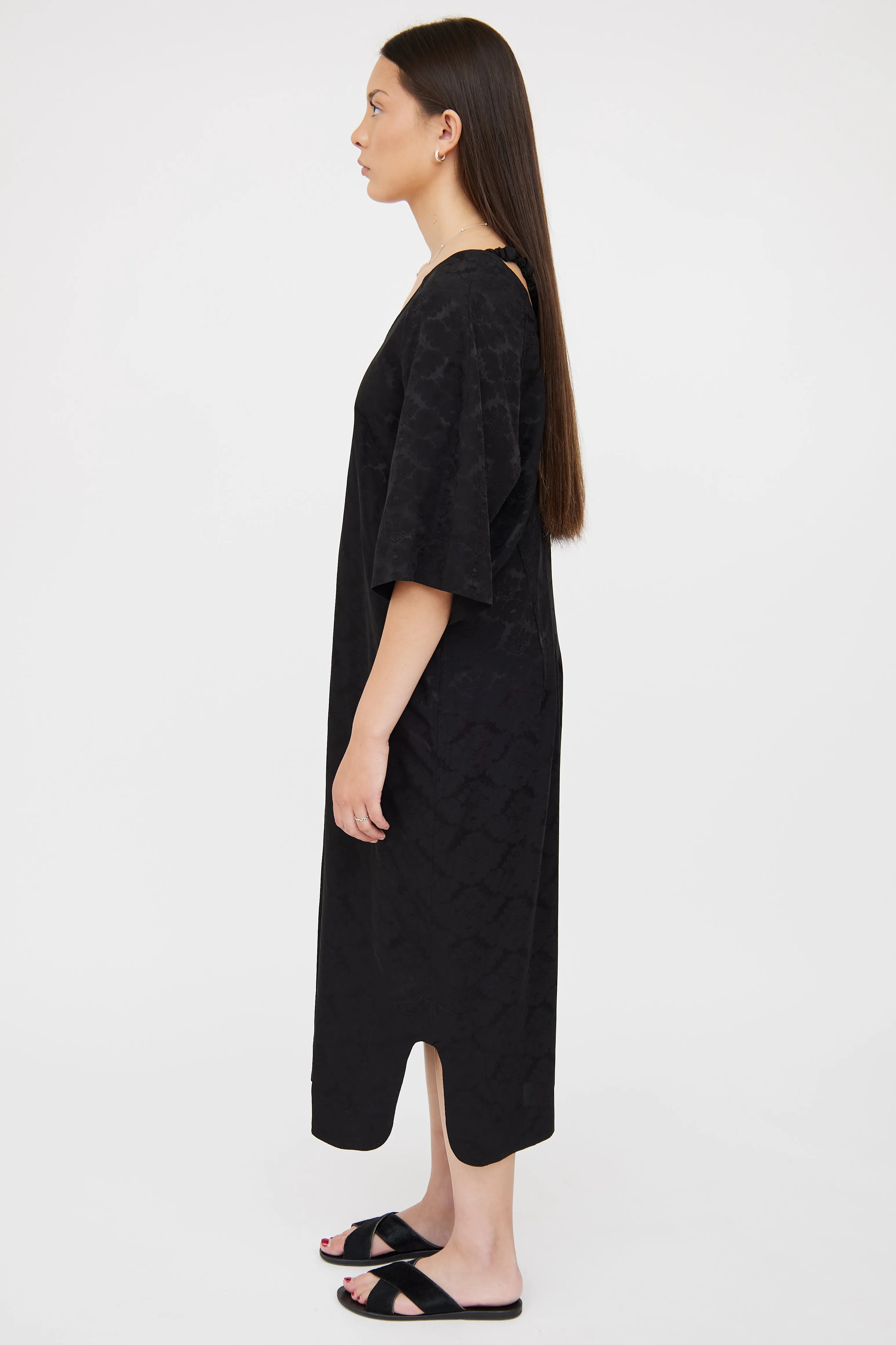 Black Floral Maxi Dress