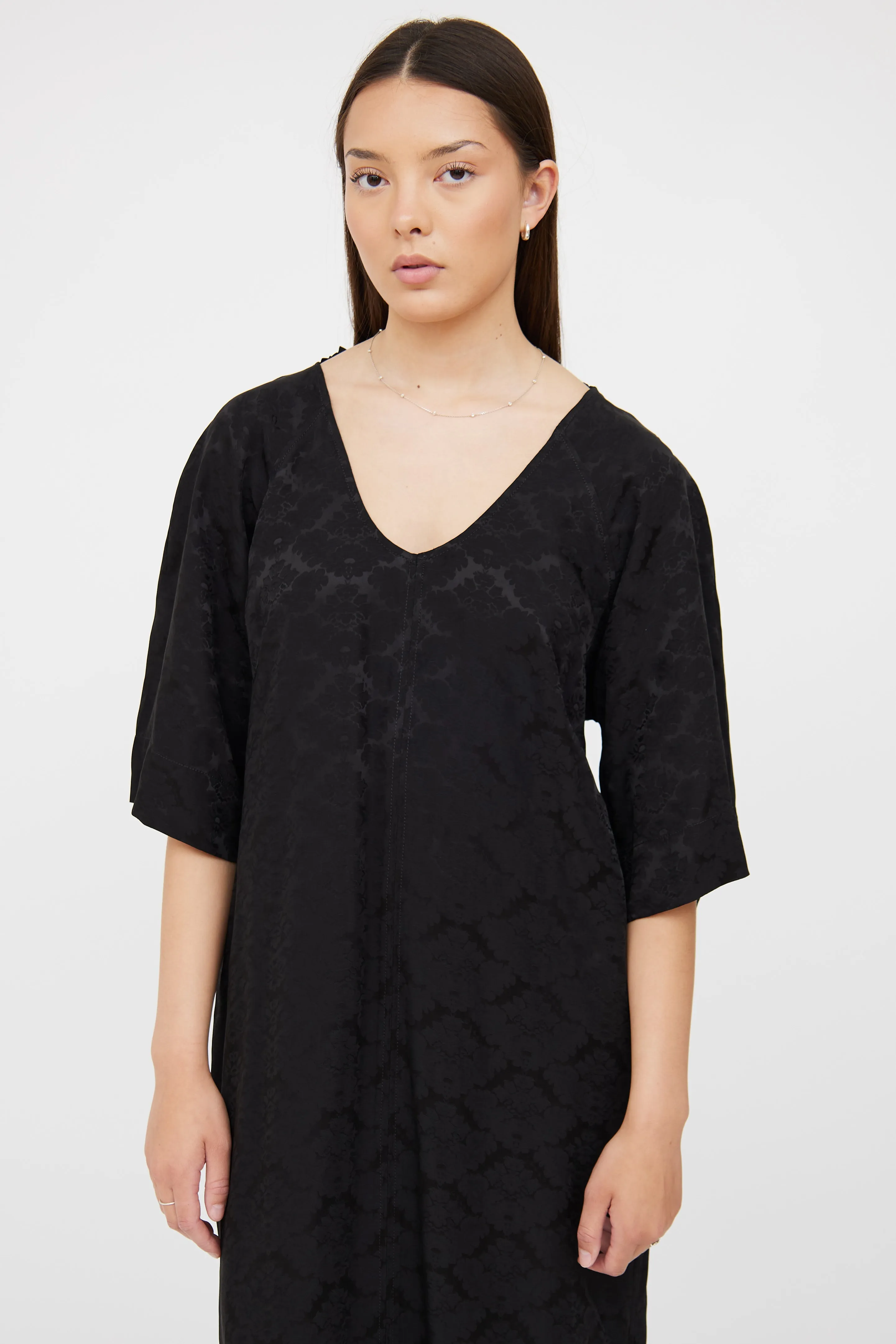Black Floral Maxi Dress