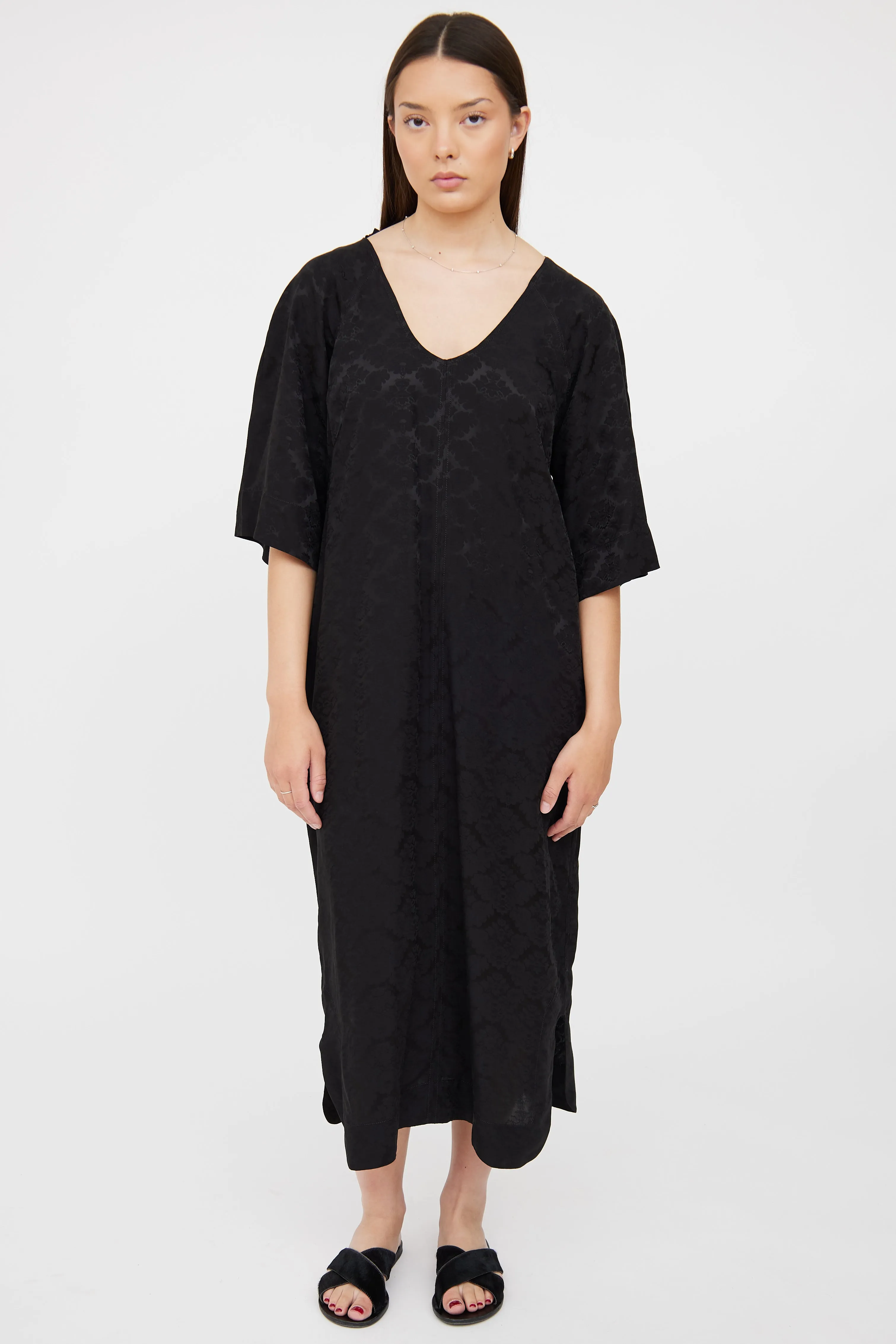Black Floral Maxi Dress