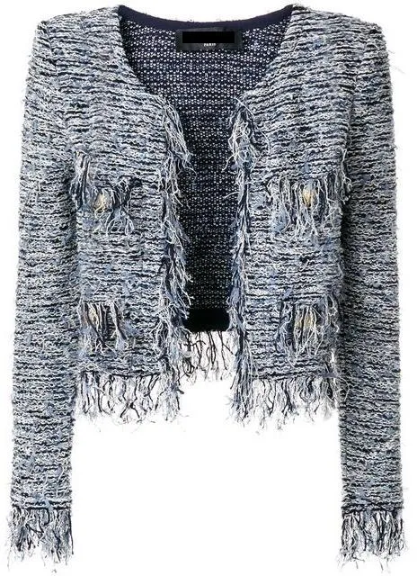 Boucl̩ Fringed Tweed Jacket