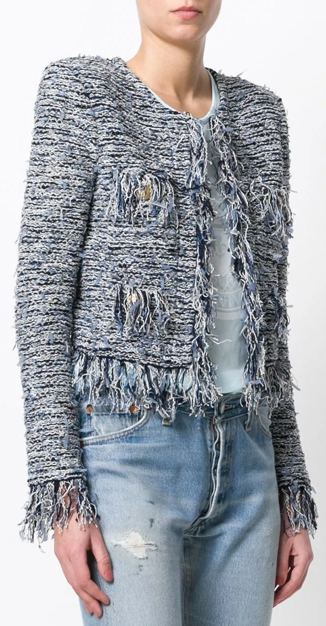 Boucl̩ Fringed Tweed Jacket
