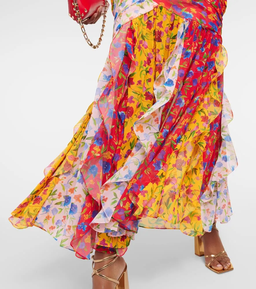 Carolina Herrera Floral strapless maxi dress