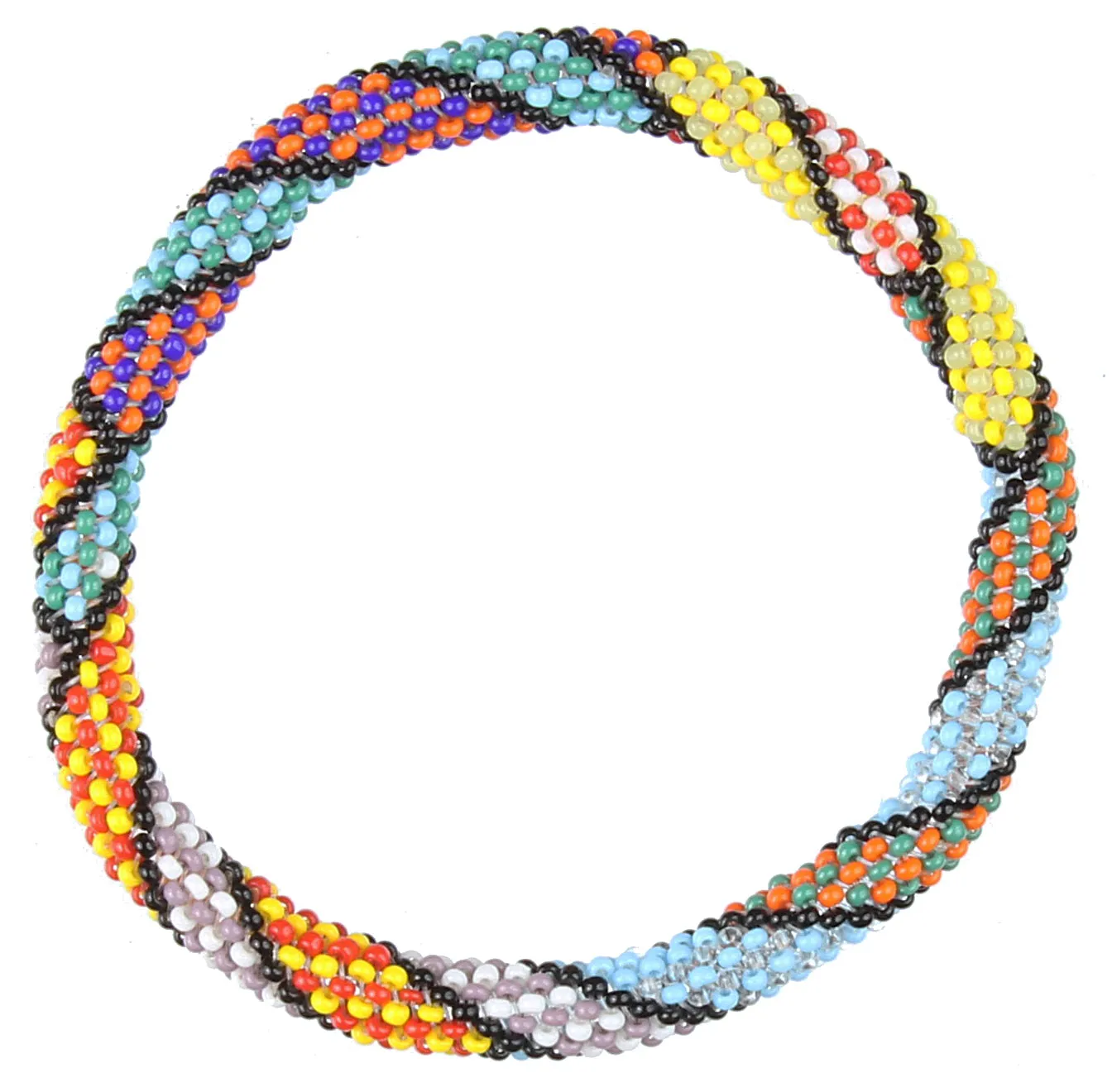 Colorful Patterned Stretchy Beaded Bracelet