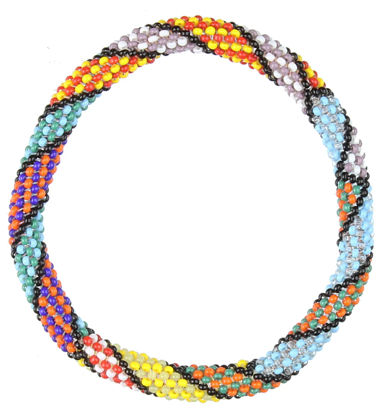 Colorful Patterned Stretchy Beaded Bracelet