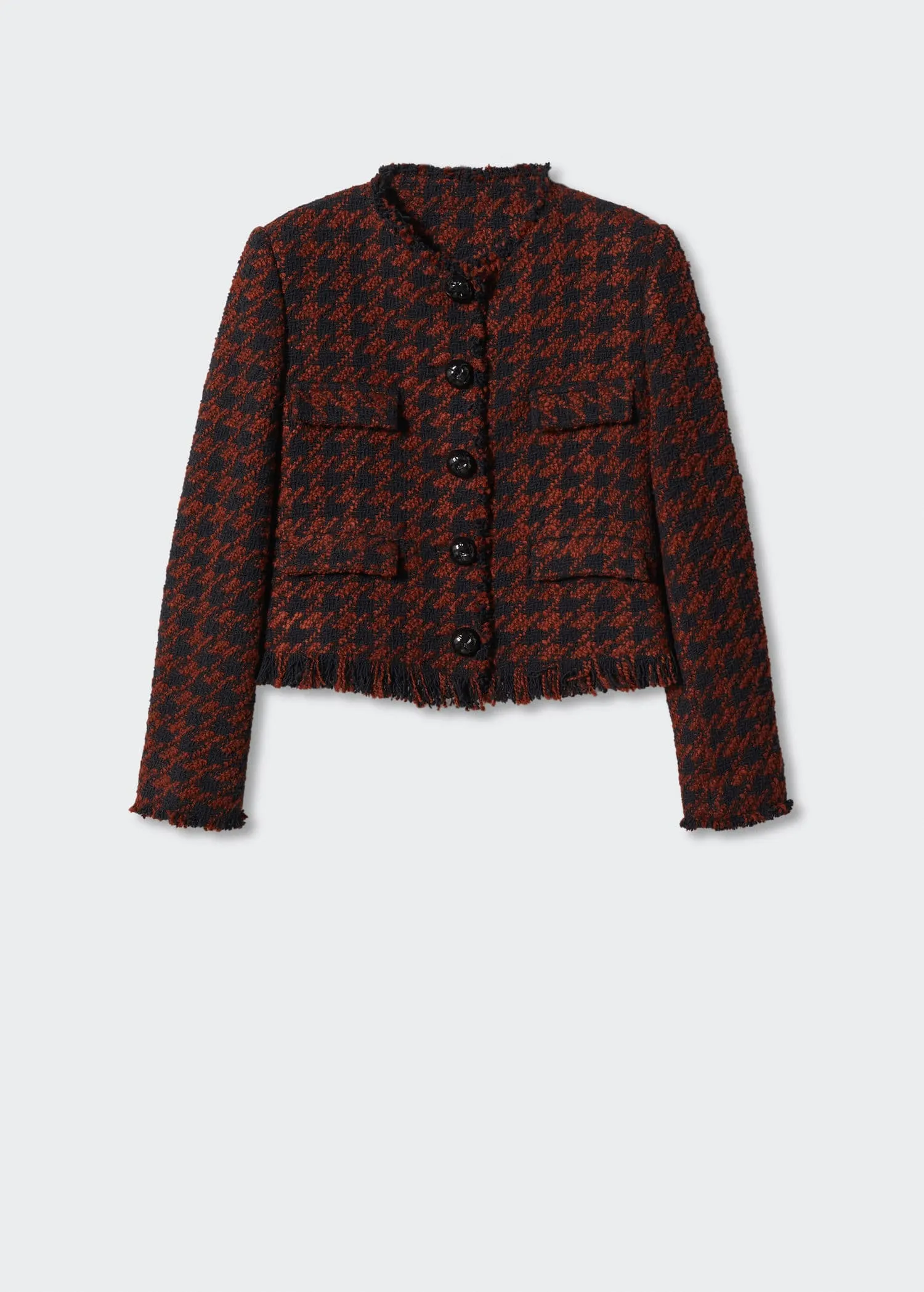 Fringed tweed jacket