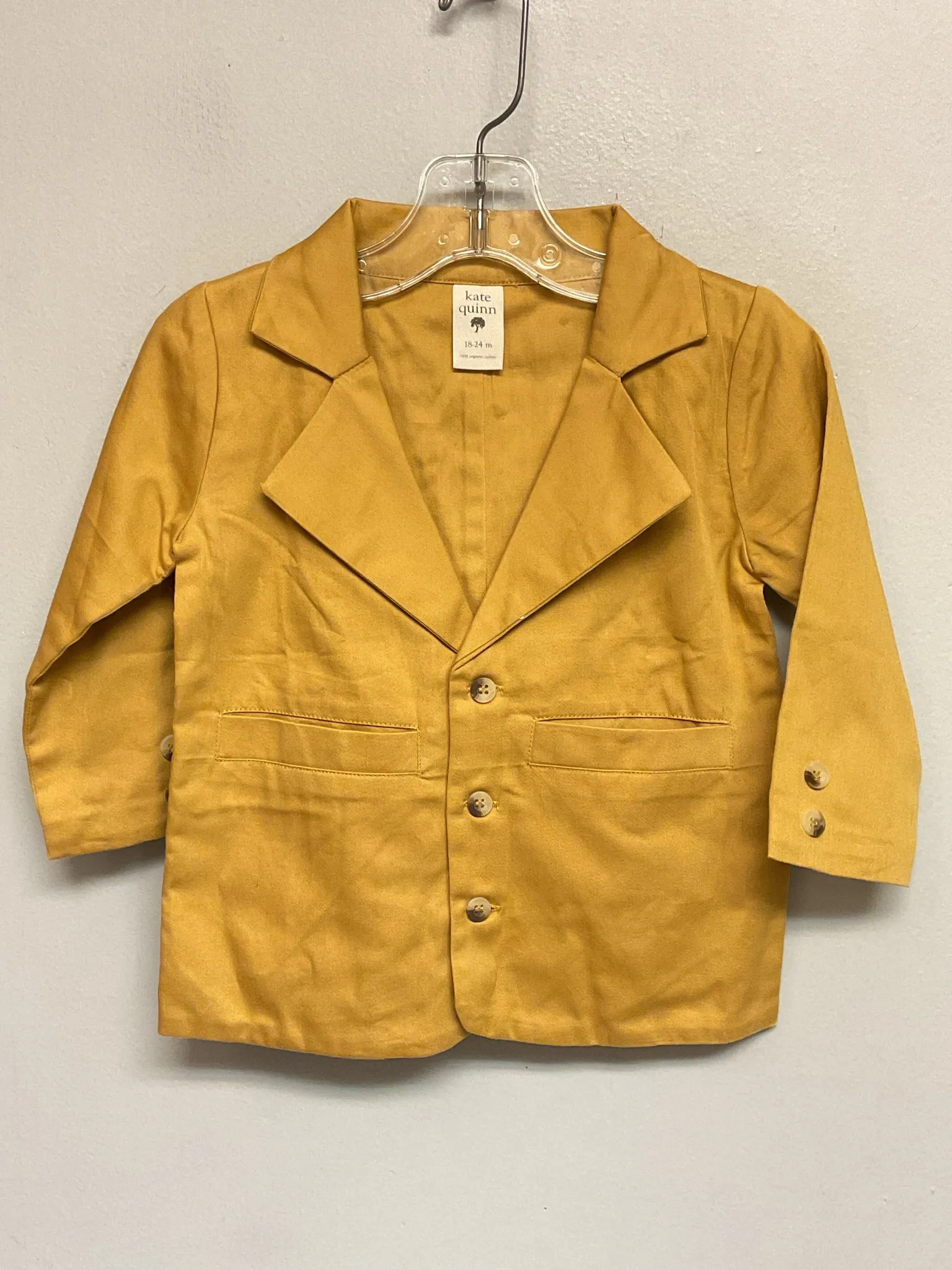 Kate Quinn Size 18M Mustard Cotton Infant Boys Blazers