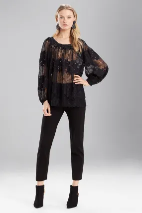Lace Peasant Blouse