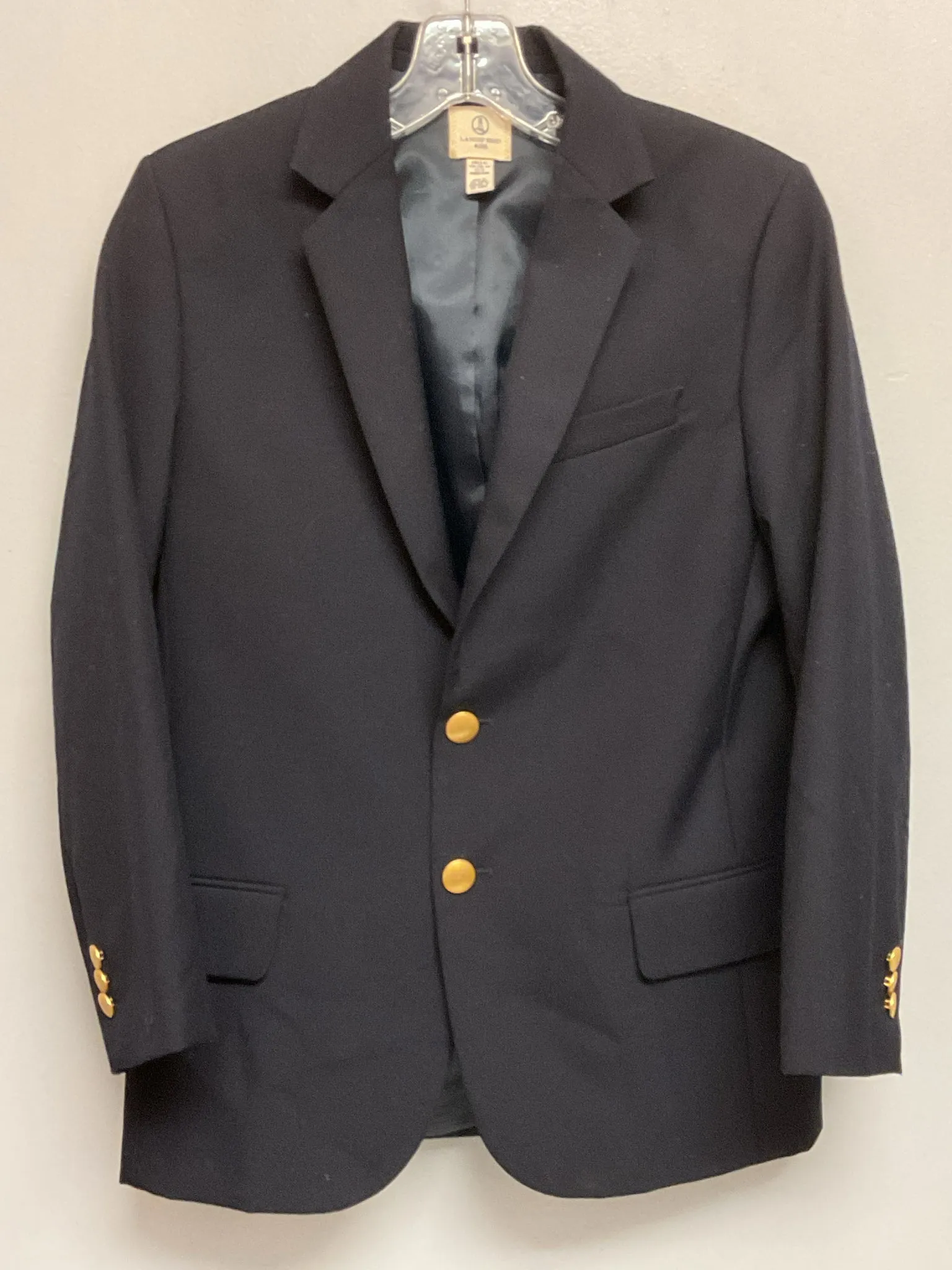 Lands End Size 14 Black Big Boys Polyester & Wool Blazers