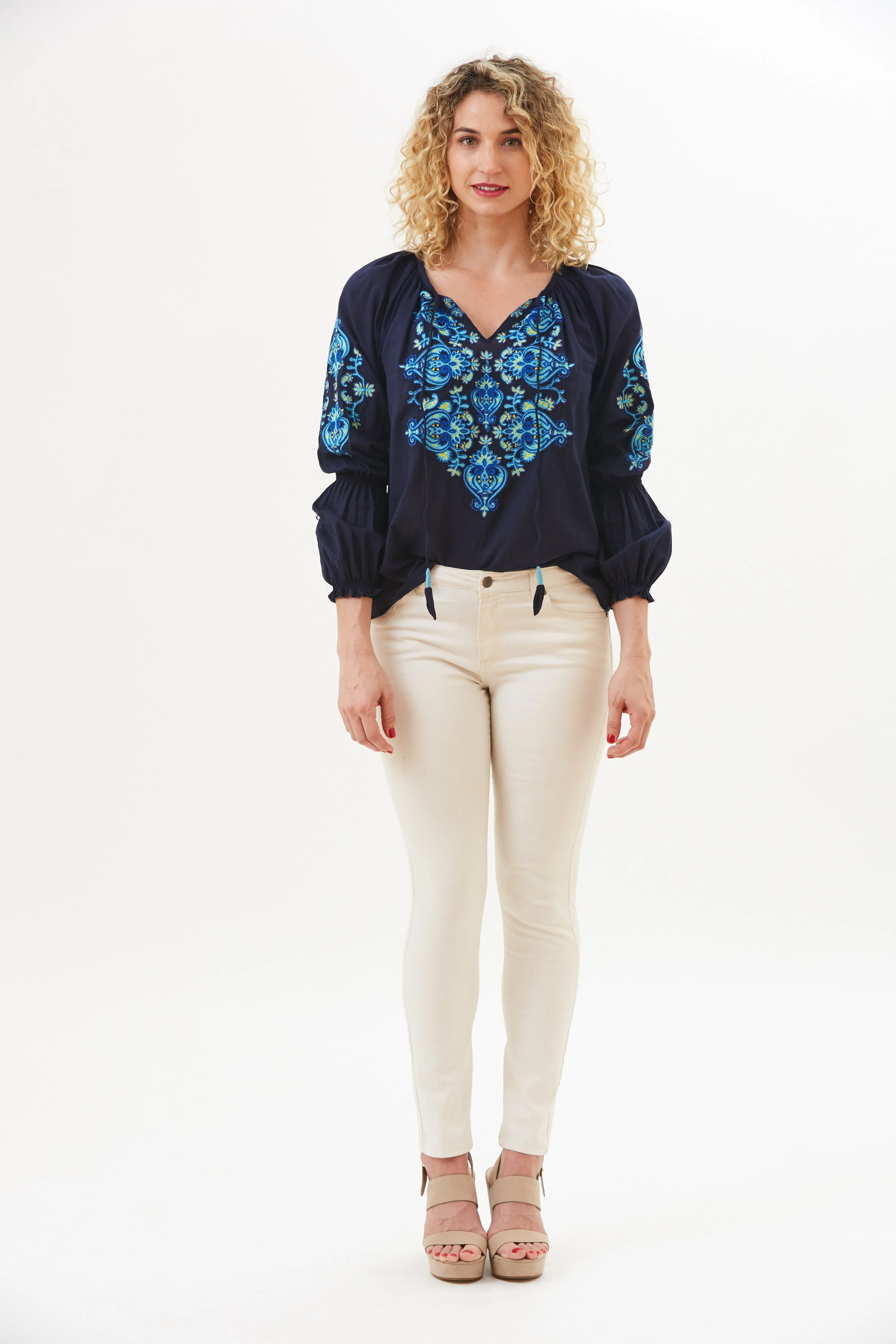 Meena Peasant Top