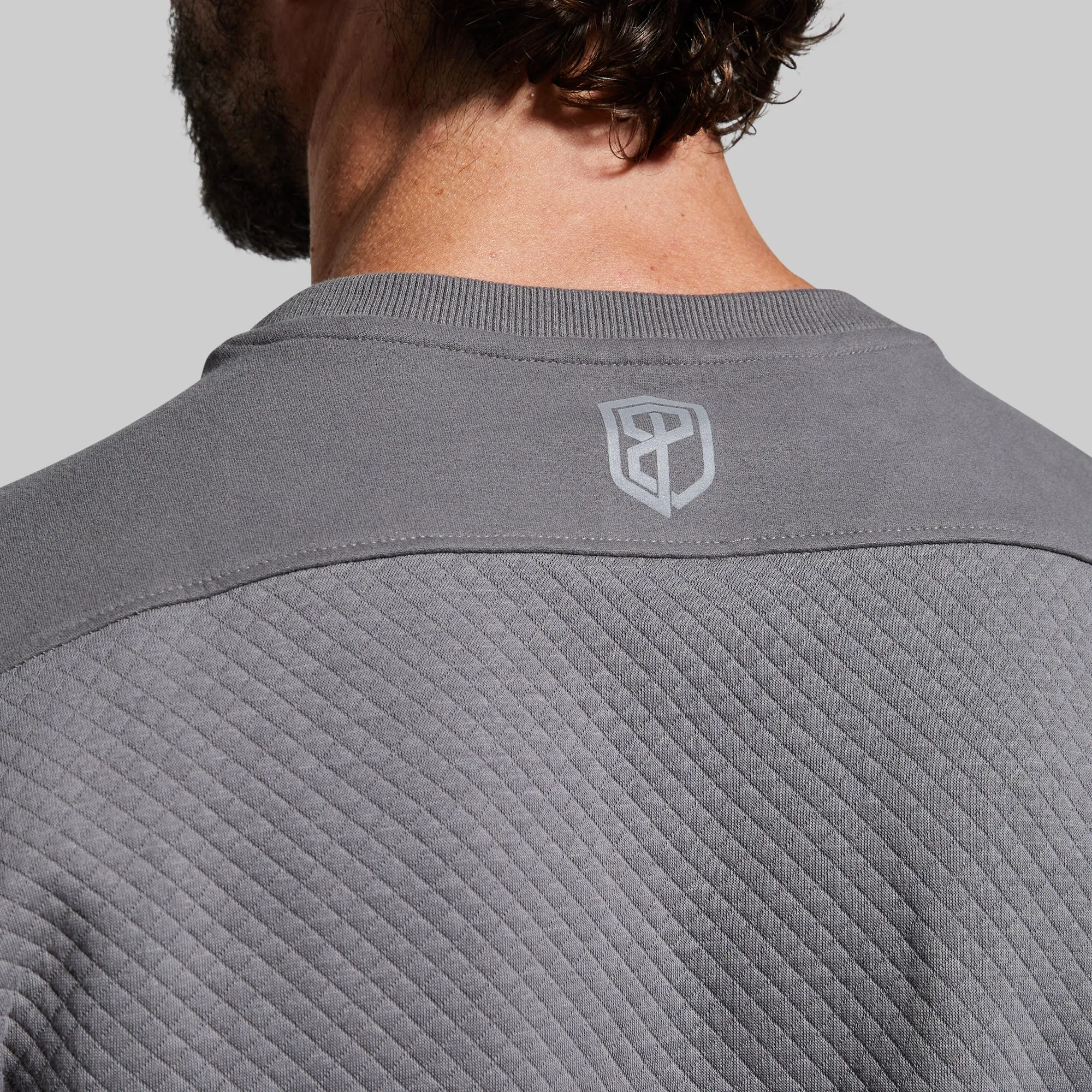 Men's Waffle Crewneck Pullover (Slate)