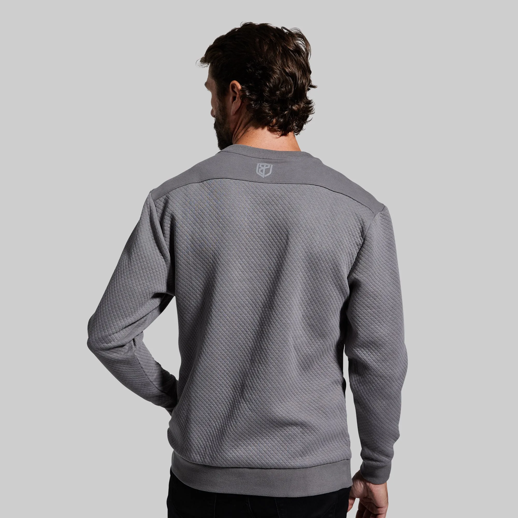 Men's Waffle Crewneck Pullover (Slate)