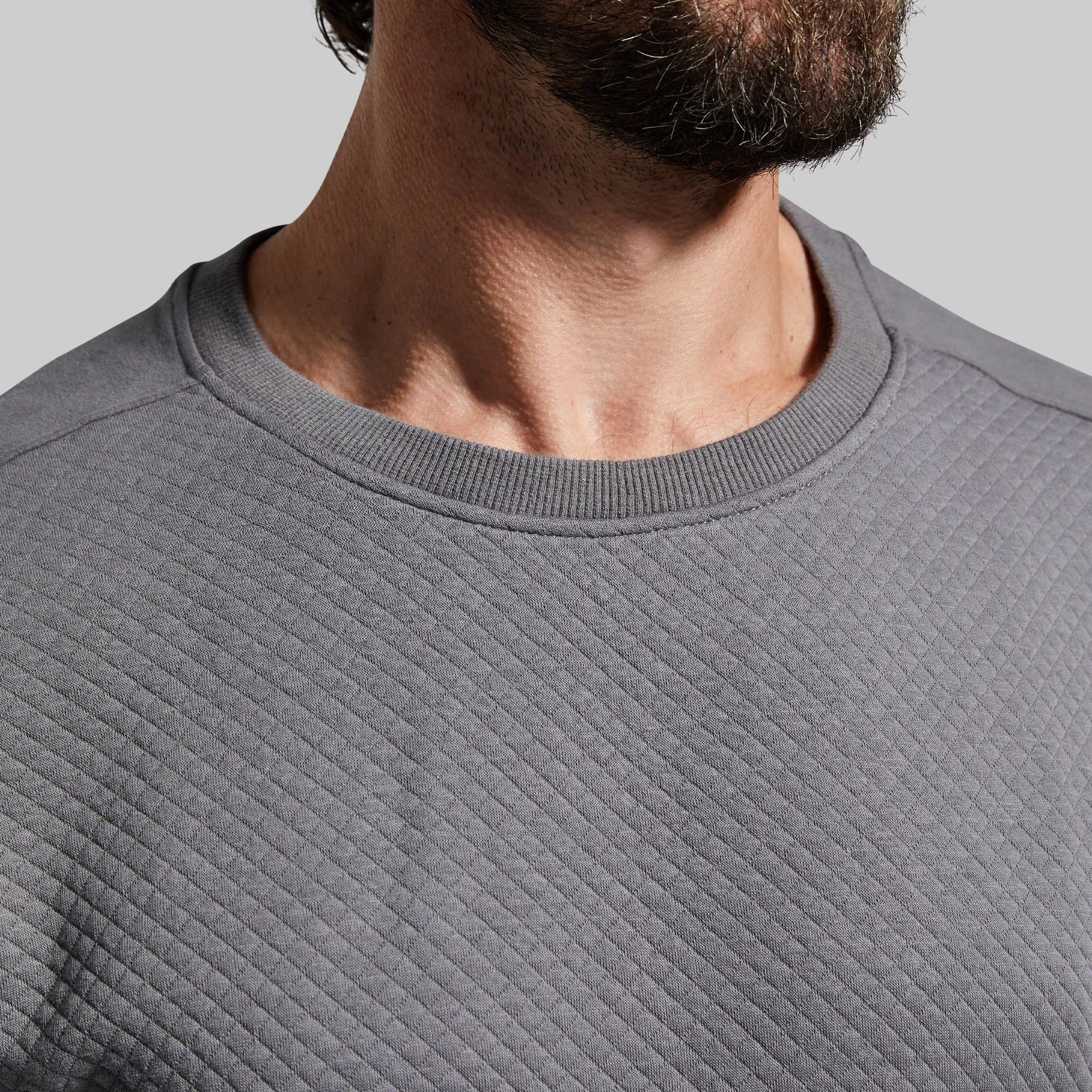 Men's Waffle Crewneck Pullover (Slate)