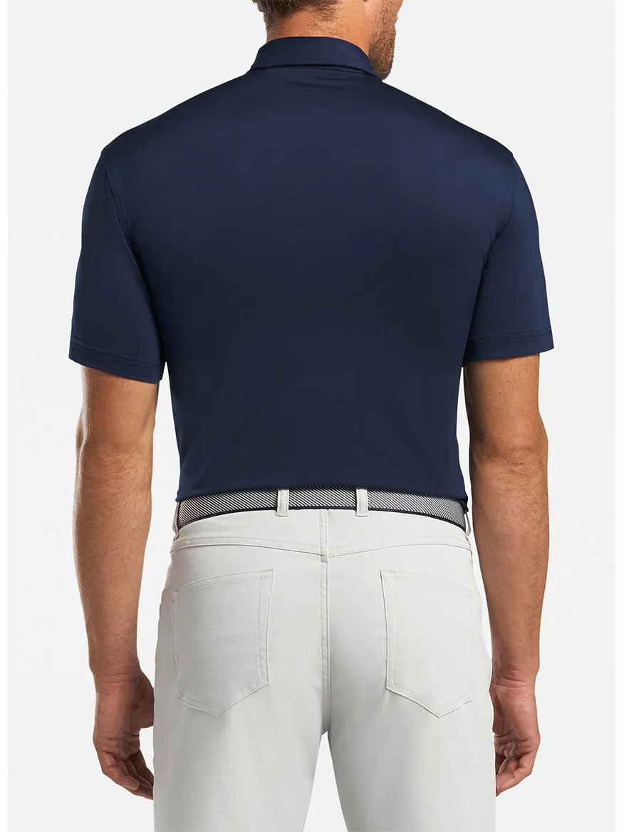 Peter Millar Solid Performance Jersey Polo in Navy [Sean Self Collar]