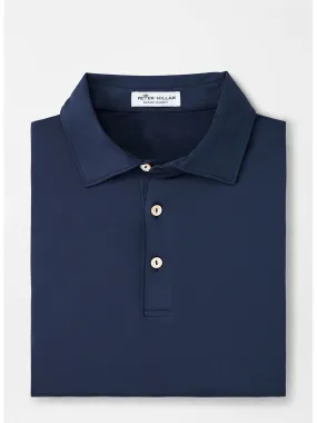 Peter Millar Solid Performance Jersey Polo in Navy [Sean Self Collar]