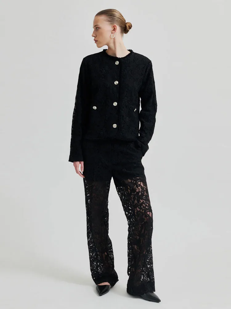 Second Female Border Jacket Black
