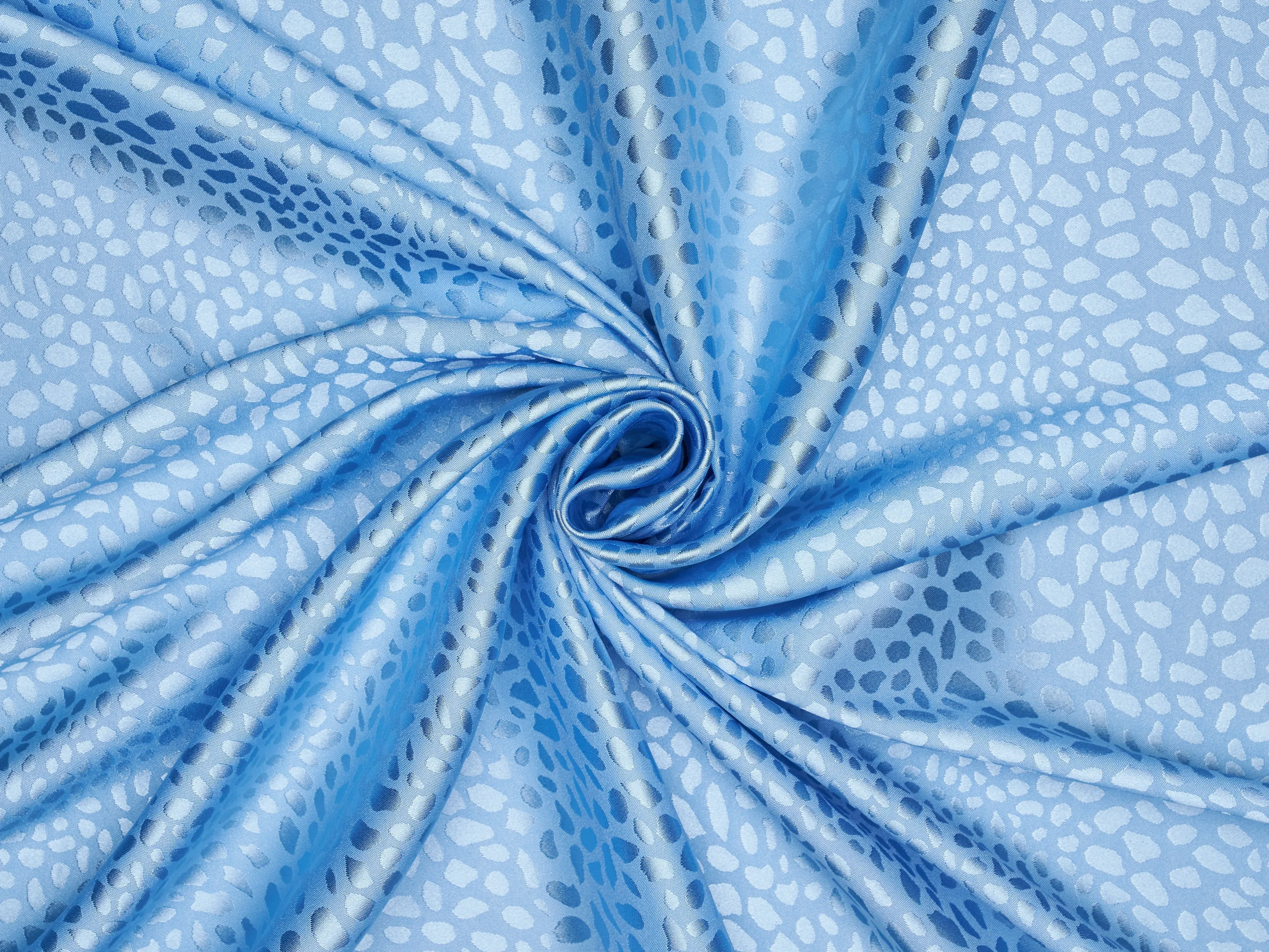 SILKY JACQUARD SATIN fabric by the yard - small Cheetah jacquard pattern -  flowy fabric