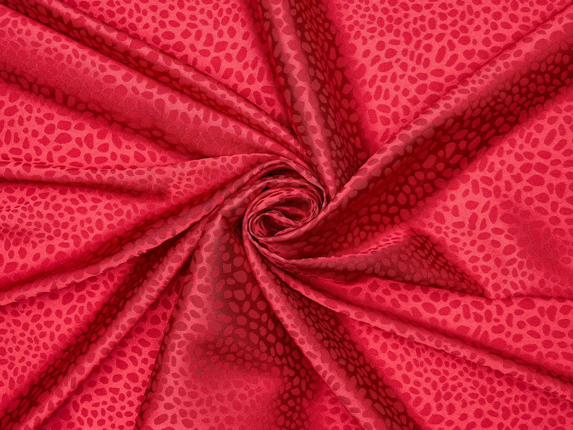 SILKY JACQUARD SATIN fabric by the yard - small Cheetah jacquard pattern -  flowy fabric