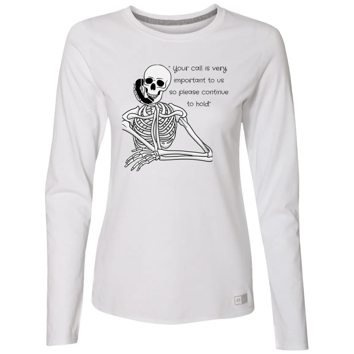 Skeleton Work Day Long Sleeve Tee