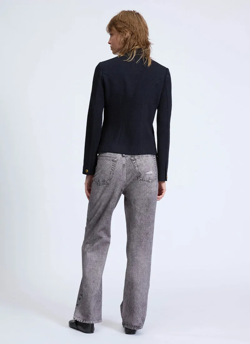 Slade Cropped Textured Blazer