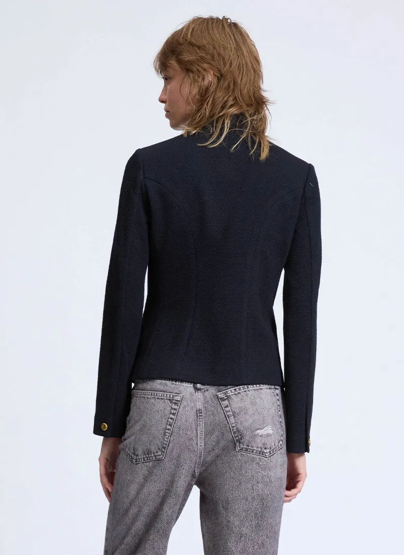 Slade Cropped Textured Blazer