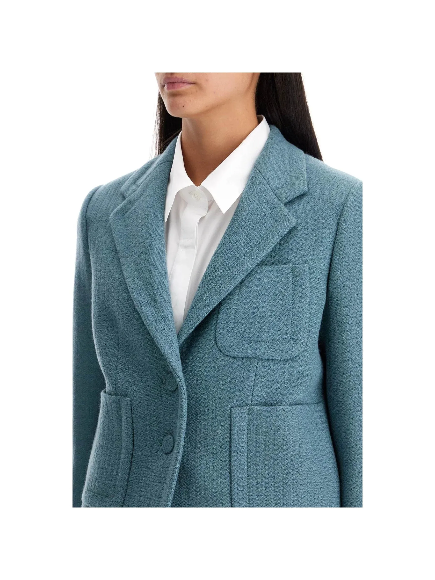 Tailored Jacket in Crepe Wool