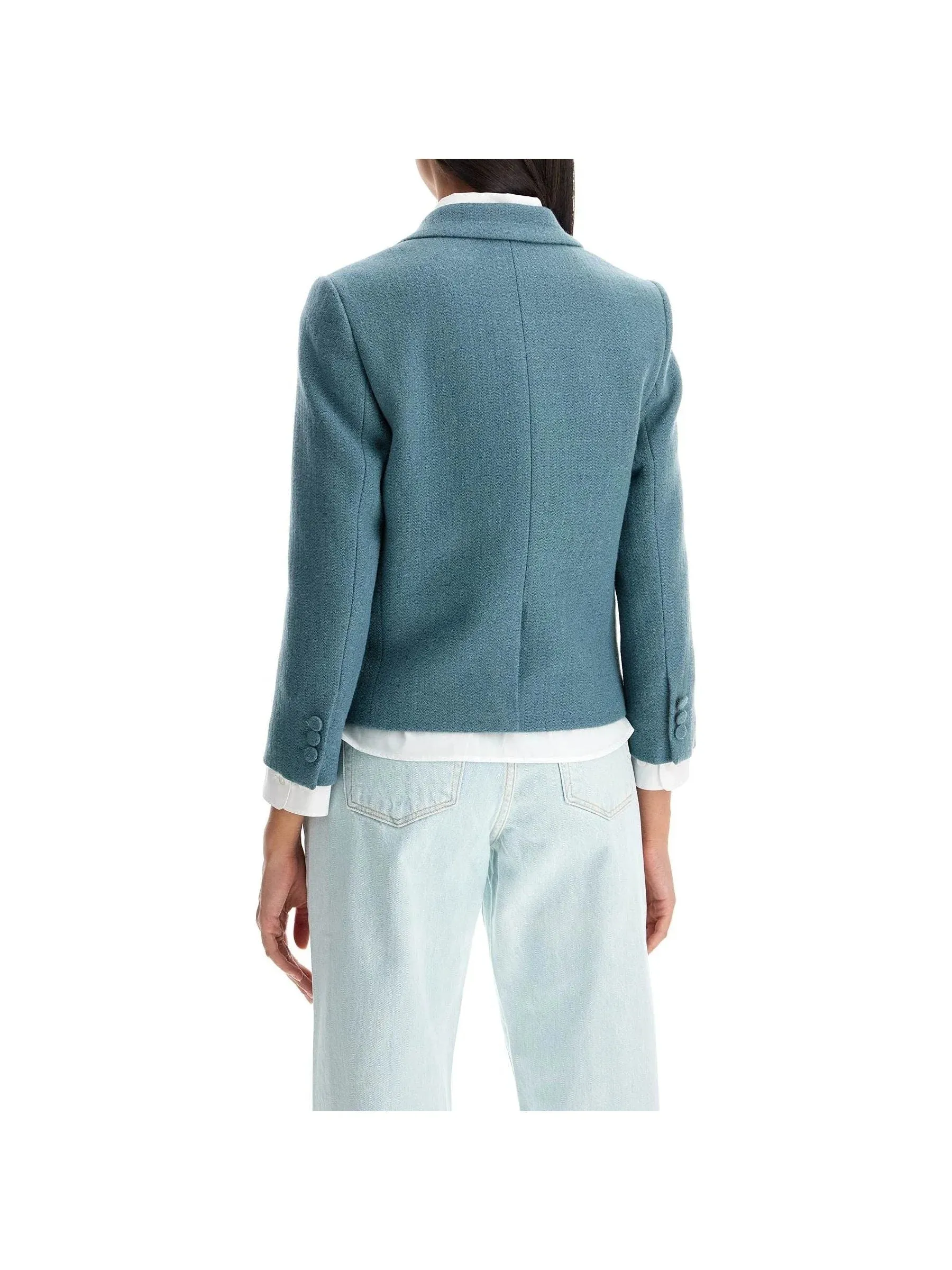Tailored Jacket in Crepe Wool