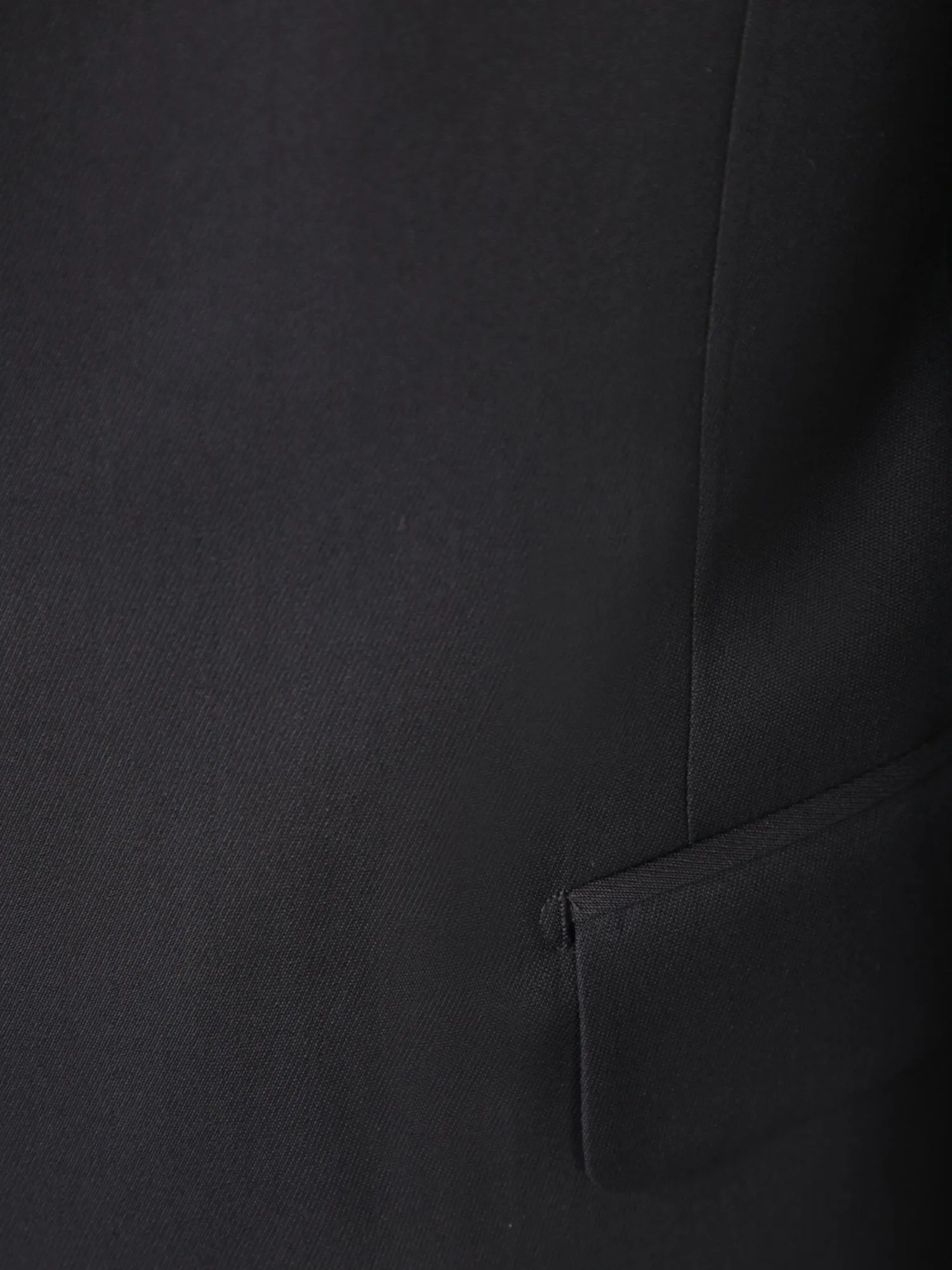 Tailored Wool Blend Black Jacket