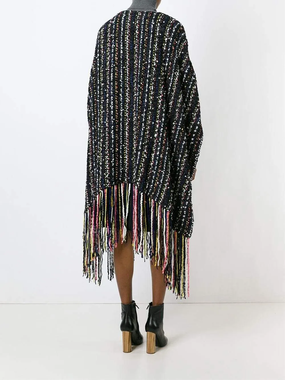 Tweed Fringe Poncho