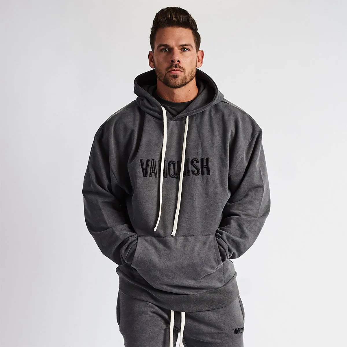 Vanquish Warm Up Grey Oversized Hoodie