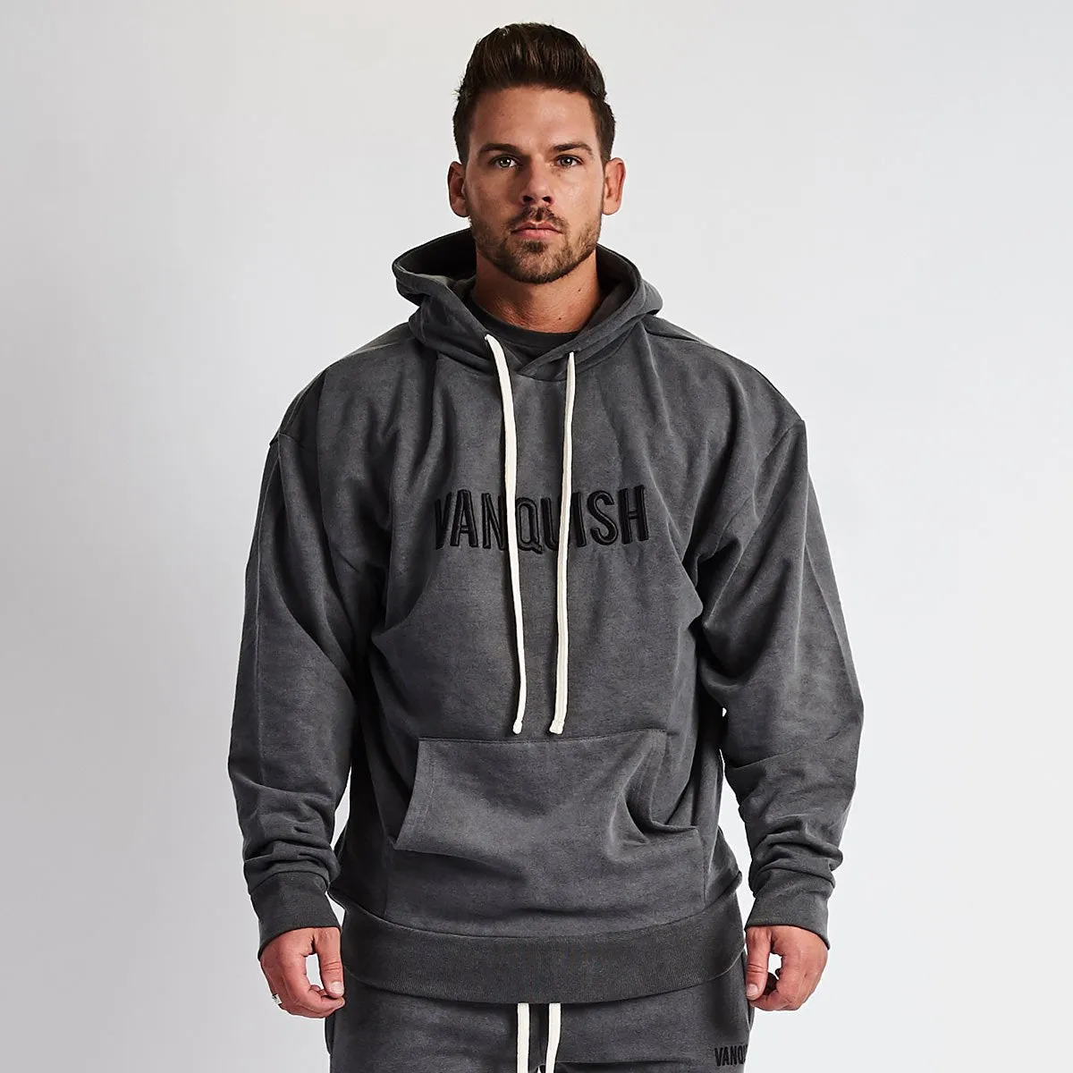 Vanquish Warm Up Grey Oversized Hoodie