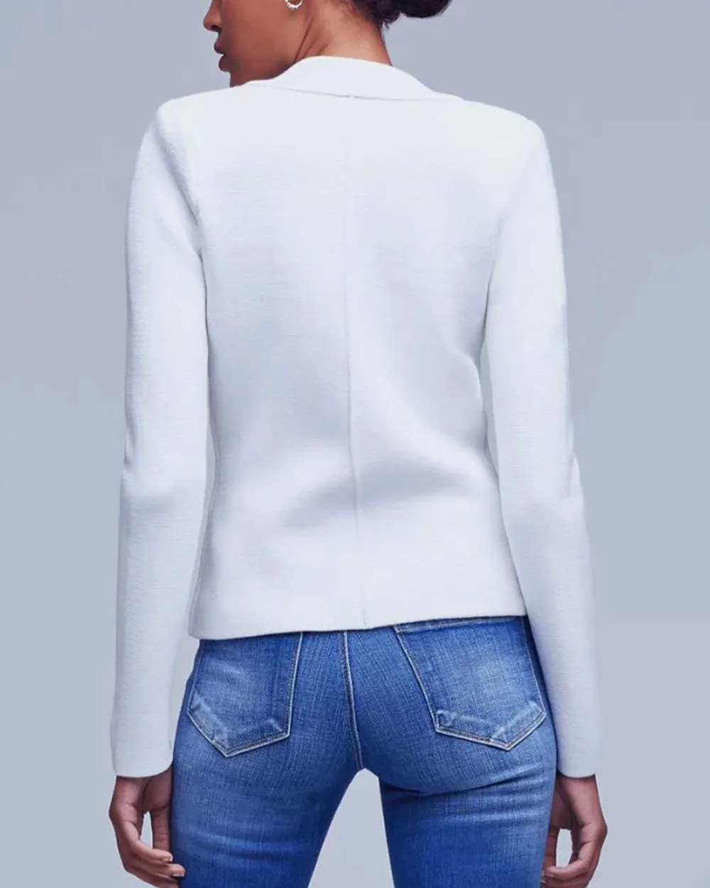 White Sofia Knit Blazer