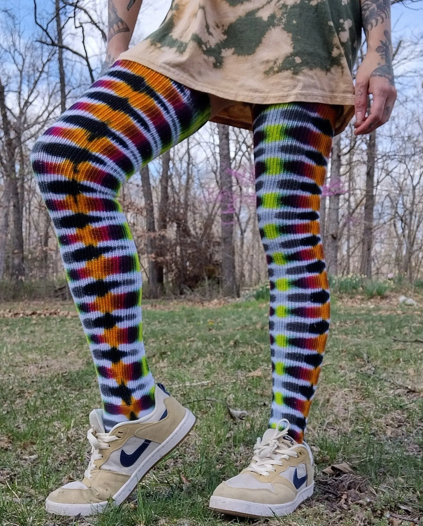 Womens Noxious Thigh High Socks
