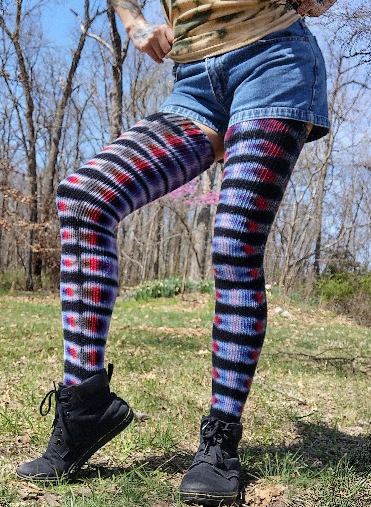 Womens Noxious Thigh High Socks